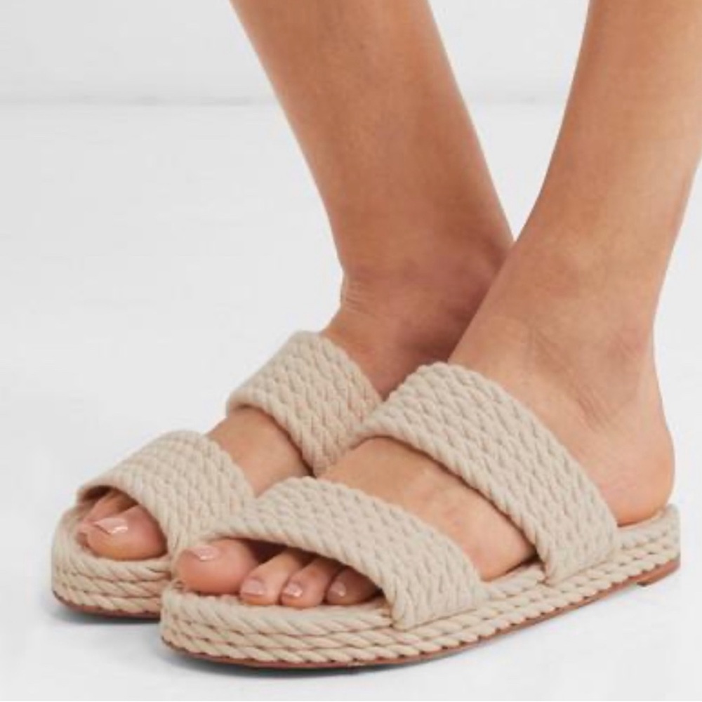 Zimmerman Sz Women's Natural Rope Slide Sandals EU 36